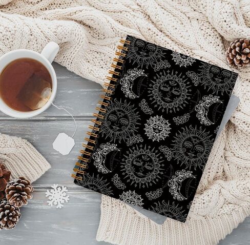 Tarot Skull Witch Notebook,Evil Eye Gothic Journal for Work Office School Student Teacher,Vintage Goth Hardcover Spiral Notebook 5.5x8.3 in Saudi Arabia