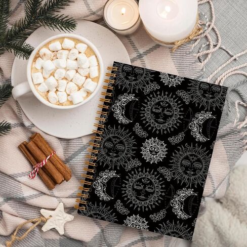 Tarot Skull Witch Notebook,Evil Eye Gothic Journal for Work Office School Student Teacher,Vintage Goth Hardcover Spiral Notebook 5.5x8.3 in Saudi Arabia