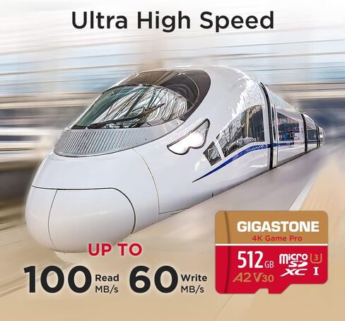 [5-Yrs Free Data Recovery] GIGASTONE 512GB Micro SD Card, 4K Game Pro MAX, A2 V30 MicroSDXC Memory Card for Smartphone, Gopro, Action Cams, 4K UHD Video, Up to 160/100 MB/s, UHS-I U3 C10 with Adapter in Saudi Arabia