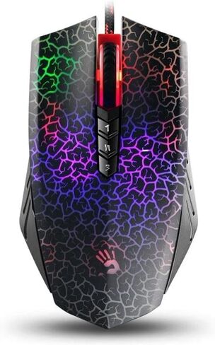 Bloody W95BR Max Extra Fire Gaming Mouse - 12,000 CPI, BC3332-A Sensor, 2000 Hz Report Rate, 4M Onboard Memory, RGB Backlit, Adjustable LOD, Precision Control, Ergonomic Design in Saudi Arabia