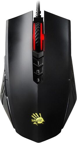 Bloody W95BR Max Extra Fire Gaming Mouse - 12,000 CPI, BC3332-A Sensor, 2000 Hz Report Rate, 4M Onboard Memory, RGB Backlit, Adjustable LOD, Precision Control, Ergonomic Design in Saudi Arabia