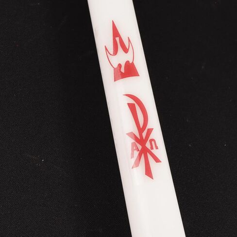 Chi Rho Baptismal Taper Candle, Sacramental for Baptism, 7/8" Dia x 12" H in Saudi Arabia