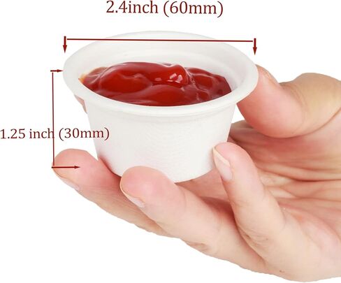 التفاح الذهبي، 2oz-250ct أكواب سوفليه ورقية معالجة باللون الأبيض للقياس والأدوية والعينات ولقطات الجيلو وورق الحصاد. سوفليه قابلة للتحلل، كوب جزء in Kuwait