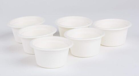 التفاح الذهبي، 2oz-250ct أكواب سوفليه ورقية معالجة باللون الأبيض للقياس والأدوية والعينات ولقطات الجيلو وورق الحصاد. سوفليه قابلة للتحلل، كوب جزء in Kuwait