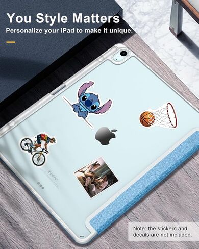 حافظة TiMOVO لجهاز iPad Air الجديد 13 بوصة (M2) 2024 مع حامل أقلام، غطاء واقٍ نحيف مع غطاء خلفي شفاف لجهاز iPad Air 13 بوصة، تنبيه/غفو تلقائي، أرجواني القلقاس in Saudi Arabia