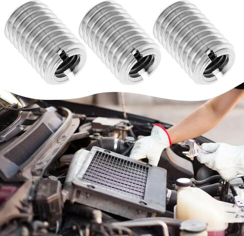 20Pcs M12 to M8 Threaded Repair Insert Nut, Male Thread M12x1.75 and Female Thread M8 x 1.25 Length 18MM Conversion Reducer Nut Stainless Steel Slotting Thread Adapter in Saudi Arabia