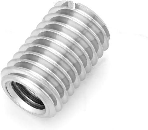 20Pcs M12 to M8 Threaded Repair Insert Nut, Male Thread M12x1.75 and Female Thread M8 x 1.25 Length 18MM Conversion Reducer Nut Stainless Steel Slotting Thread Adapter in Saudi Arabia