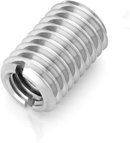 20Pcs M12 to M8 Threaded Repair Insert Nut, Male Thread M12x1.75 and Female Thread M8 x 1.25 Length 18MM Conversion Reducer Nut Stainless Steel Slotting Thread Adapter in Saudi Arabia