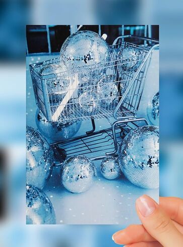 مجموعة ملصقات حائط زرقاء صور جمالية، ملصقات فنية جدارية لغرفة الفتيات المراهقات أو ديكور غرفة النوم، ملصقات صور بوهو، ديكور جداري جمالي، 50 مجموعة 4x6 بوصة (أزرق) in Kuwait