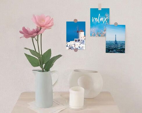 مجموعة ملصقات حائط زرقاء صور جمالية، ملصقات فنية جدارية لغرفة الفتيات المراهقات أو ديكور غرفة النوم، ملصقات صور بوهو، ديكور جداري جمالي، 50 مجموعة 4x6 بوصة (أزرق) in Kuwait