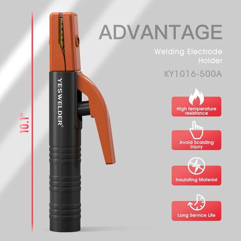 YESWELDER Welding Electrode Holder pure copper Brass Materials 300AMP, for SMAW (MMA) Stick Electrode Welding in Kuwait