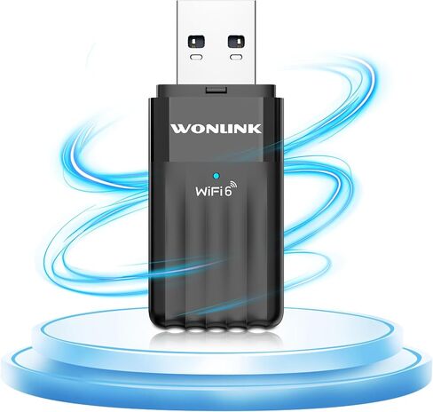 محول واي فاي USB من WONLILNK للكمبيوتر الشخصي، جهاز إرسال واستقبال شبكة لاسلكية ثنائي النطاق 2.4G/5G بسرعة 650 ميجابت في الثانية واي فاي دونجل لأجهزة الكمبيوتر المحمول المكتبية، حجم السفر، يدعم Windows XP/7/8/8.1/10/11 in Saudi Arabia