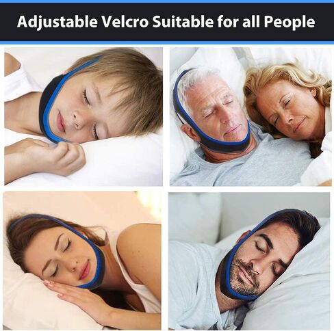 Anti Snoring Chin Strap, 2 Pack,Adjustable Snore Stopper,, Blue in Saudi Arabia