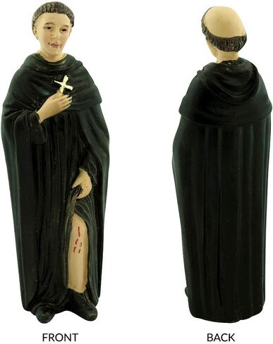 VILLAGE GIFT IMPORTERS 4" St. Peregrine Statue | Hand Painted and Detailed Figure | Comes with Holy Card | Saint Bio on Box | Christian Gifts in Saudi Arabia