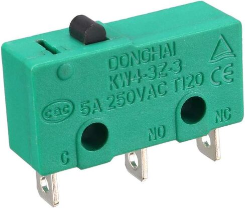 Uxcell 3 قطعة KW4-3Z-3 مفتاح الحد الصغير SPDT NO NC 3 محطات لحظة الضغط على زر المحرك الأخضر in Saudi Arabia