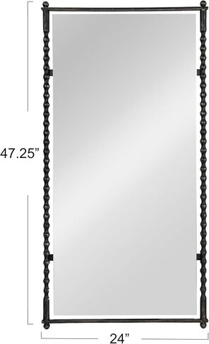 Creative Co-Op Cast Metal Framed Tall Wall Mirror, Black in Saudi Arabia