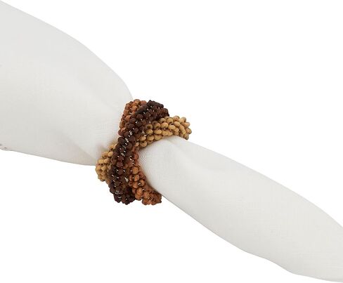 Beaded Interlock Design Napkin Rings (Set of 4) in Saudi Arabia
