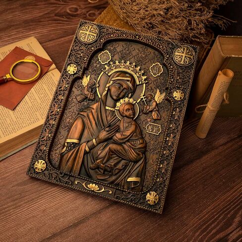 bgcarpenter Holy Family Wall Decor Handmade Wooden Nativity of Jesus Wall Plaque Religious Art Sculpture for Home Decor Christmas Gift - 20 Inch in Saudi Arabia