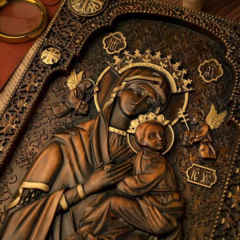 bgcarpenter Holy Family Wall Decor Handmade Wooden Nativity of Jesus Wall Plaque Religious Art Sculpture for Home Decor Christmas Gift - 20 Inch in Saudi Arabia