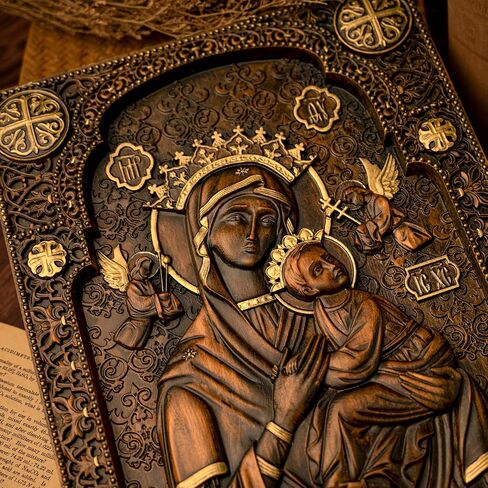 bgcarpenter Holy Family Wall Decor Handmade Wooden Nativity of Jesus Wall Plaque Religious Art Sculpture for Home Decor Christmas Gift - 20 Inch in Saudi Arabia
