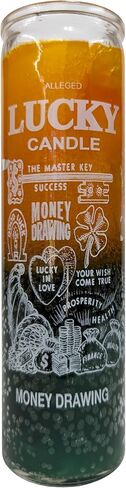 Generic Lucky Money Drawing Gold/Green 7 Day Candle in Saudi Arabia