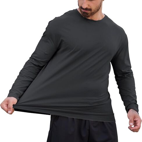 Muscle Killer Men's Gym Workout Long Sleeve T Shirt Dry Fit Moisture Wicking Active Shirts Running Fitness Tee in Kuwait