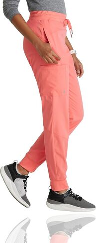 BARCO One Boost Scrub Jogger for Women - Yoga Style Medical Jogger, Mid-Rise, 4-Way Stretch Women's Scrub Pant Sunset Coral in Saudi Arabia