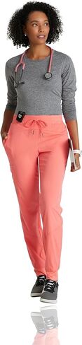 BARCO One Boost Scrub Jogger for Women - Yoga Style Medical Jogger, Mid-Rise, 4-Way Stretch Women's Scrub Pant Sunset Coral in Saudi Arabia
