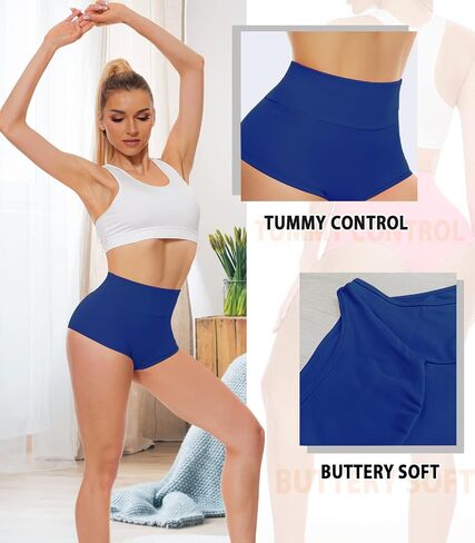 Women's Sexy Spandex Yoga Booty Shorts High Waist Workout Dance Hot Pants Butt Lifting Leggings in Saudi Arabia
