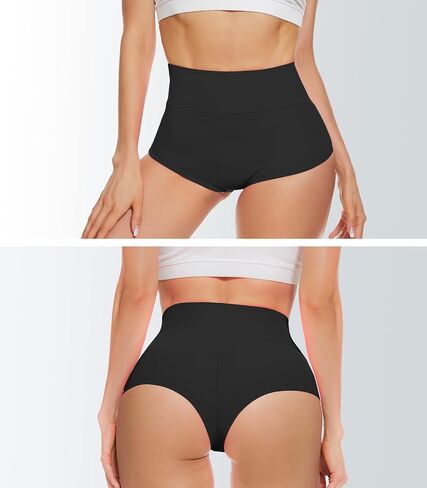 Women's Sexy Spandex Yoga Booty Shorts High Waist Workout Dance Hot Pants Butt Lifting Leggings in Saudi Arabia