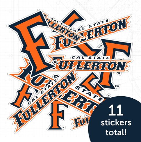 ملصق Desert Cactus Cal State Fullerton ملصق جامعة كاليفورنيا جبابرة F ملصقات الفينيل شارات الكمبيوتر المحمول وزجاجة مياه وقصاصات السيارة 13.43x10.94 ورقة T1 (النوع 1-1) in Saudi Arabia