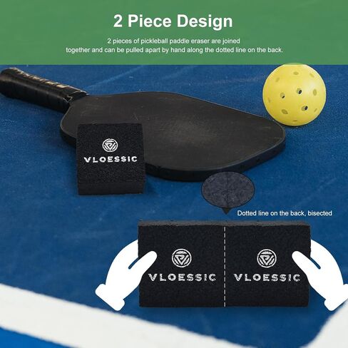 2-Pack Carbon Fiber Pickleball Paddle Eraser Cleaner, Natural Rubber Pickleball Paddle Cleaner Eraser for Carbon Paddles, Pickleball Gift to Remove Pickleball Paddle Ball Residue/Dirt/Scratch in Saudi Arabia