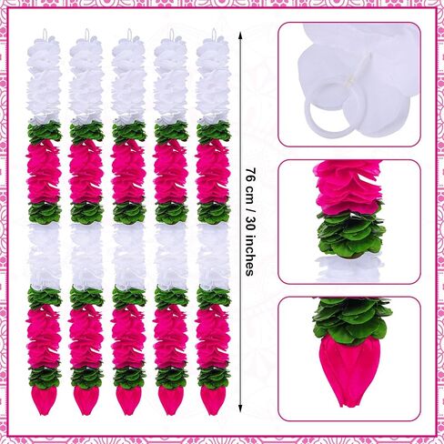 5 Pcs Diwali Decorations 30 Inch Artificial Jasmine Garlands Toran Bandhanwar with Lotus Buds Traditional Indian Hanging Decoration for Puja Diwali Wedding Housewarming in Kuwait