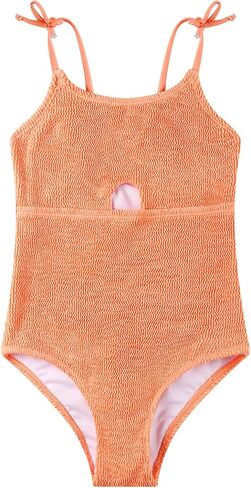 LIZENS Girls' One-piece Swimwear Adjustable 4-16 Hollow Cut Out Swimsuit Spaghetti Strap beach bathing suit for kids in Saudi Arabia