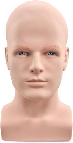 Male Mannequin Head Professional Manikin Head for Display Wigs Hats Headphone Mask Sunglasses Jewelry and Scravat Display Stand (90SG) in Saudi Arabia