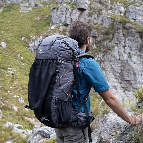 Naturehike 55/65L Internal Frame Hiking Backpack for Outdoor Camping Travel Backpacking Backpack for Men (Army Green, 55L) in Saudi Arabia