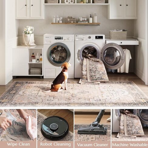 سجادة منطقة جينشان 2 × 3 سجادة مدخل عتيقة قابلة للغسل ممسحة داخلية بوهو سجادة صغيرة زهرية غير قابلة للانزلاق سجادة ناعمة سجادة قبلية متعثرة للمطبخ والحمام وغرفة النوم رمادي داكن in Kuwait