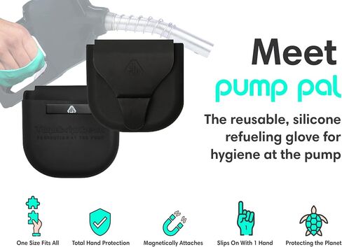 PumpPal Reusable Fueling Glove | Protect Hands from Filthy Gas Pump Handles and Keypads | Easy Install, Attaches with Magnets Inside Your Gas Tank | Universal Size, One Hand Easy Slip-On | (Black)) in Saudi Arabia