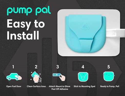 PumpPal Reusable Fueling Glove | Protect Hands from Filthy Gas Pump Handles and Keypads | Easy Install, Attaches with Magnets Inside Your Gas Tank | Universal Size, One Hand Easy Slip-On | (Black)) in Saudi Arabia