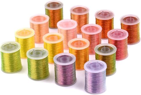 Megrez sport 16 أو 12 لونًا/مجموعة ربط الذبابة خيوط معدنية مستلزمات مواد ربط الذباب للذباب الرطب الجاف in Kuwait