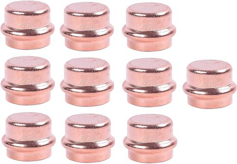 EZ-FLUID Plumbing 1/2" Press X Press LF Press Copper End Cap Pressure Copper Fittings with ProPress Press Copper Fitting Connection for Residential,Commercial.(10) in Saudi Arabia