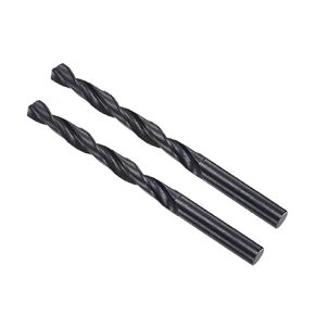 6542 High Speed Steel Twist Drill Bits, 9.7mm Diameter 132mm Length, Black Oxide Straight Twist Jobber Drill Bit - (Applications: for Metal Woodwork Plastic Aluminum), 2-Pieces