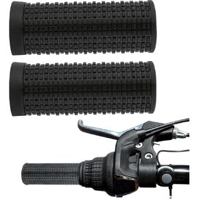 1 Pair MTB Bike Short Handlebar Grips 22.2x75mm Replacement Fit for Shimano SL-RS35, Bar Twist Cover Mountain Handgrips, Non-Slip Downhill Specialized Handle Locking Grip Bicycle Accessories (Black)