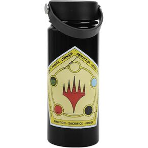 Magic The Gathering Mana Symbols 17 Oz Black Stainless Steel Water Bottle