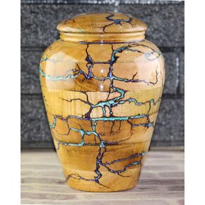 Wooden Cremation Urn for Human Ashes Male/Female, Resin Cremation Adult Funeral Urn Box, Personalized Urn for Mom Ashes, Custom Urn for Pet Ashes (Small (20 Cubic/inch))