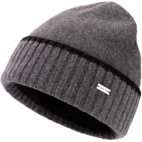 TOP-EX XL/XXL 100% Merino Wool Beanies Hats Men Fleece Lined Winter Knitted Hat Warm Cuffed Beanie