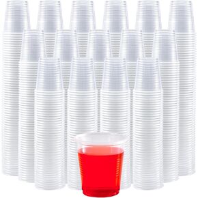 Turbo Bee 1200Pack 3oz Plastic Cups,Disposable Mouthwash Cups,3 Ounce Small Clear Cups for Tasting, Drinking and Party