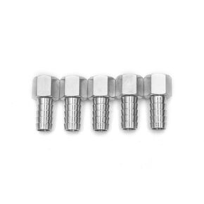 LTWFITTING Bar Production Stainless Steel 316 Barb Fitting Coupler 1/2" Hose ID x 3/8" Female NPT Air Fuel Water (Pack of 5)