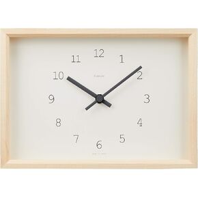 Lemnos NY14-02 WH Lemnos Hanging Analog Maple Natural Color Wood Fabric White W242xH172xD50mm
