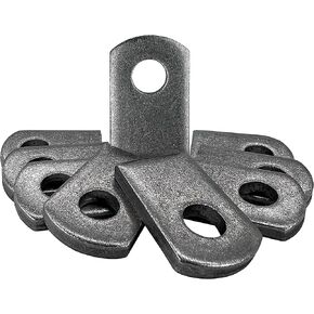 Welding Tabs - Extra Thick - 1" W, 1 .5" H , 3/8" Hole, 5mm 3/16" Thick - 50 Pieces - Weld Tabs - Weld On Steel Tab - Flat Tab Brackets - Weld On Light Tabs - Steel Welding Tabs
